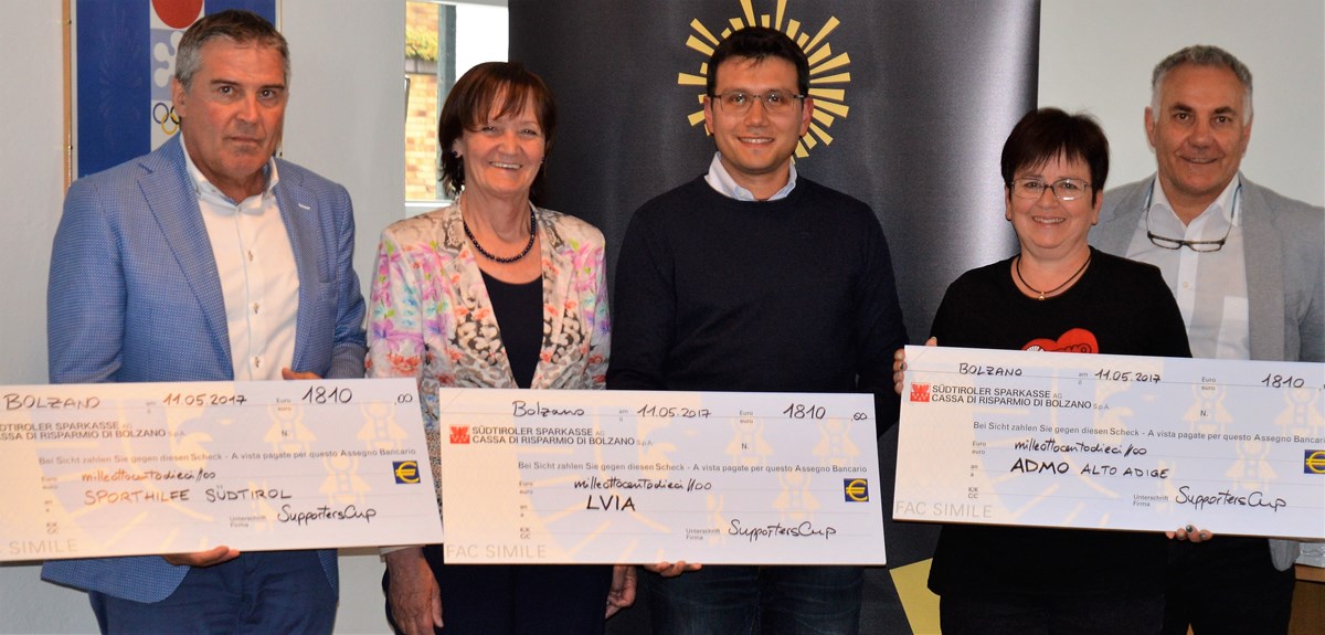 Hermann Trojer, assessora Martha Stocker, Francesco Tessari, Christine Gamper (ADMO) e Stefan Leitner