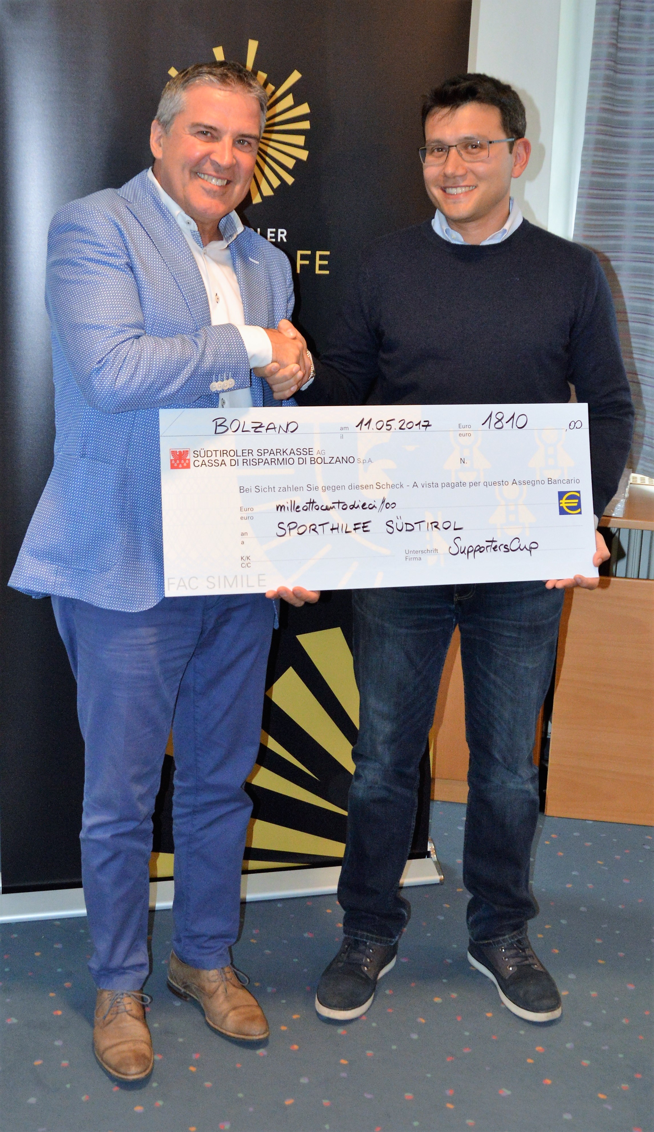 SUPPORTERS CUP sostiene Sporthilfe Alto Adige