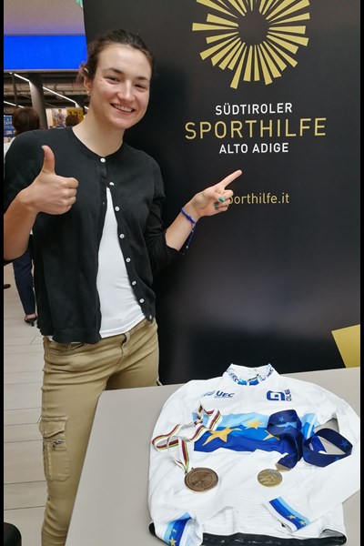 Elena Pirrone bei der Pressekonferenz der #SporthilfeChallenge