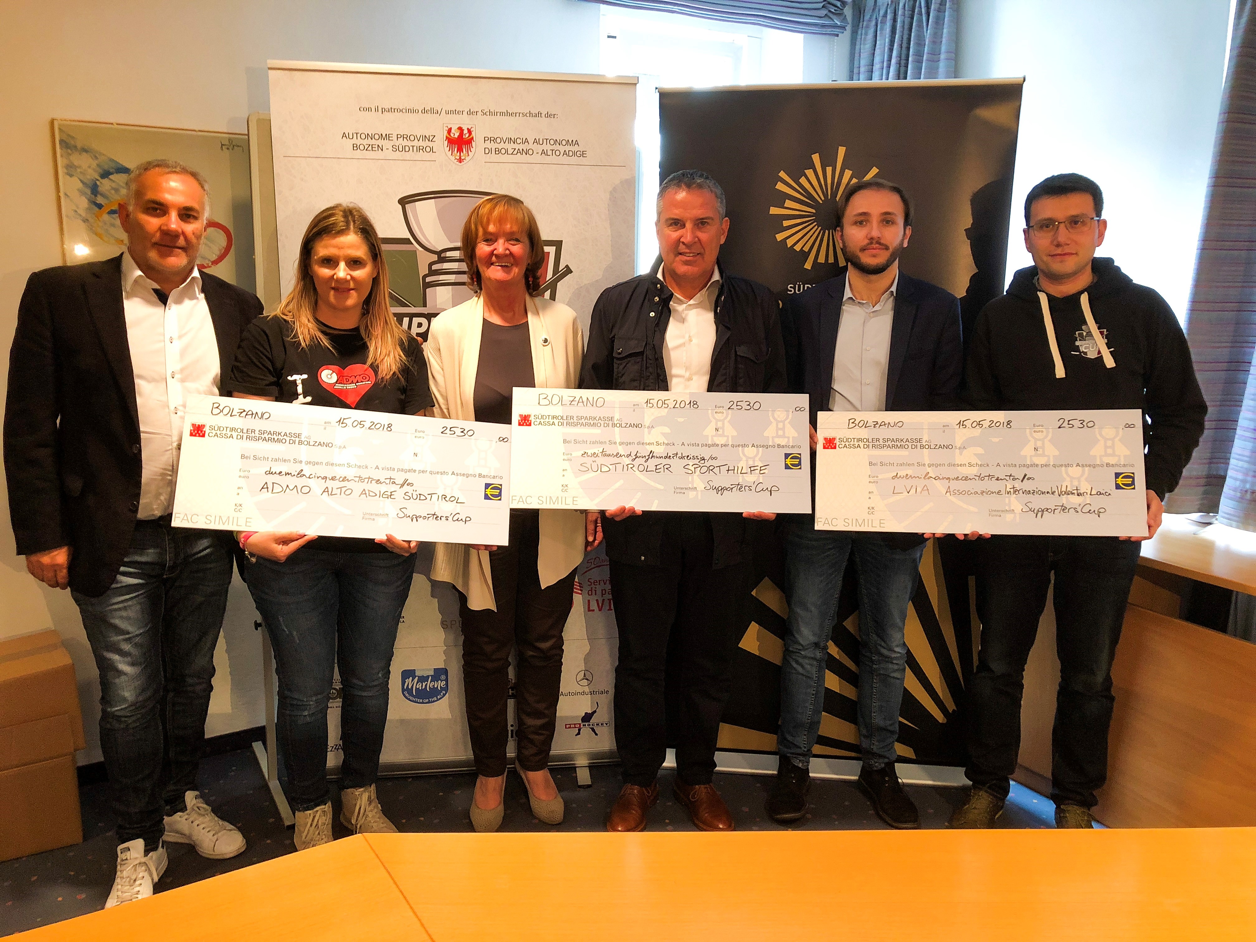 SUPPORTERSCUP sostiene Sporthilfe Alto Adige