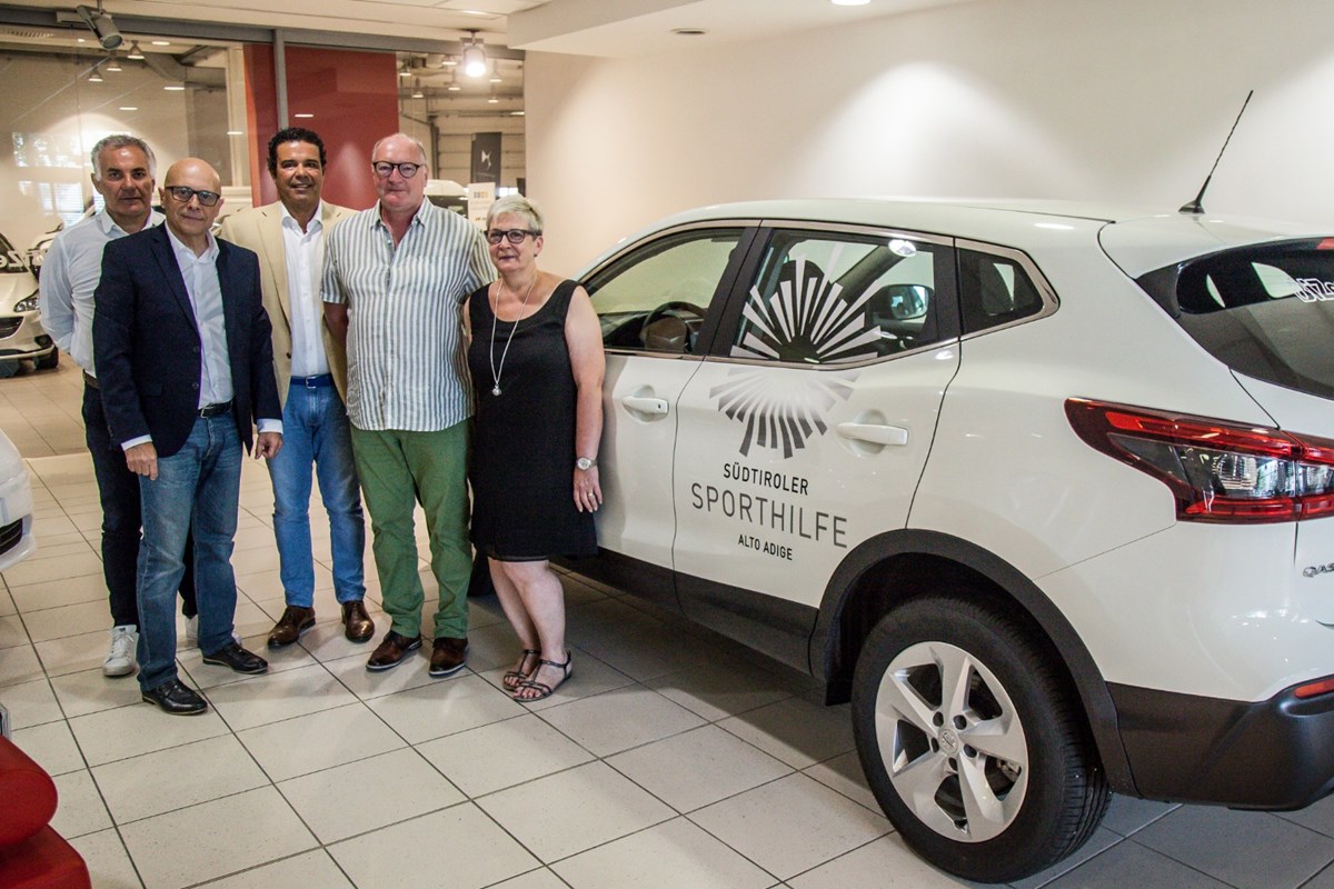 d.s.: Stefan Leitner, Domenico Spallino, Giovanni Podini con i due vincitori Stephan e Britta Klauck