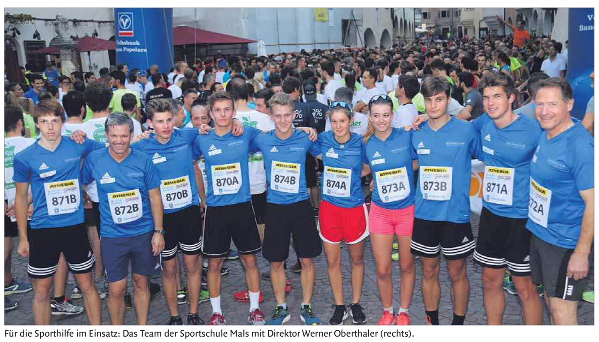Sporthilfe-Team della Scuola superiore ad indirizzo sportivo di Malles