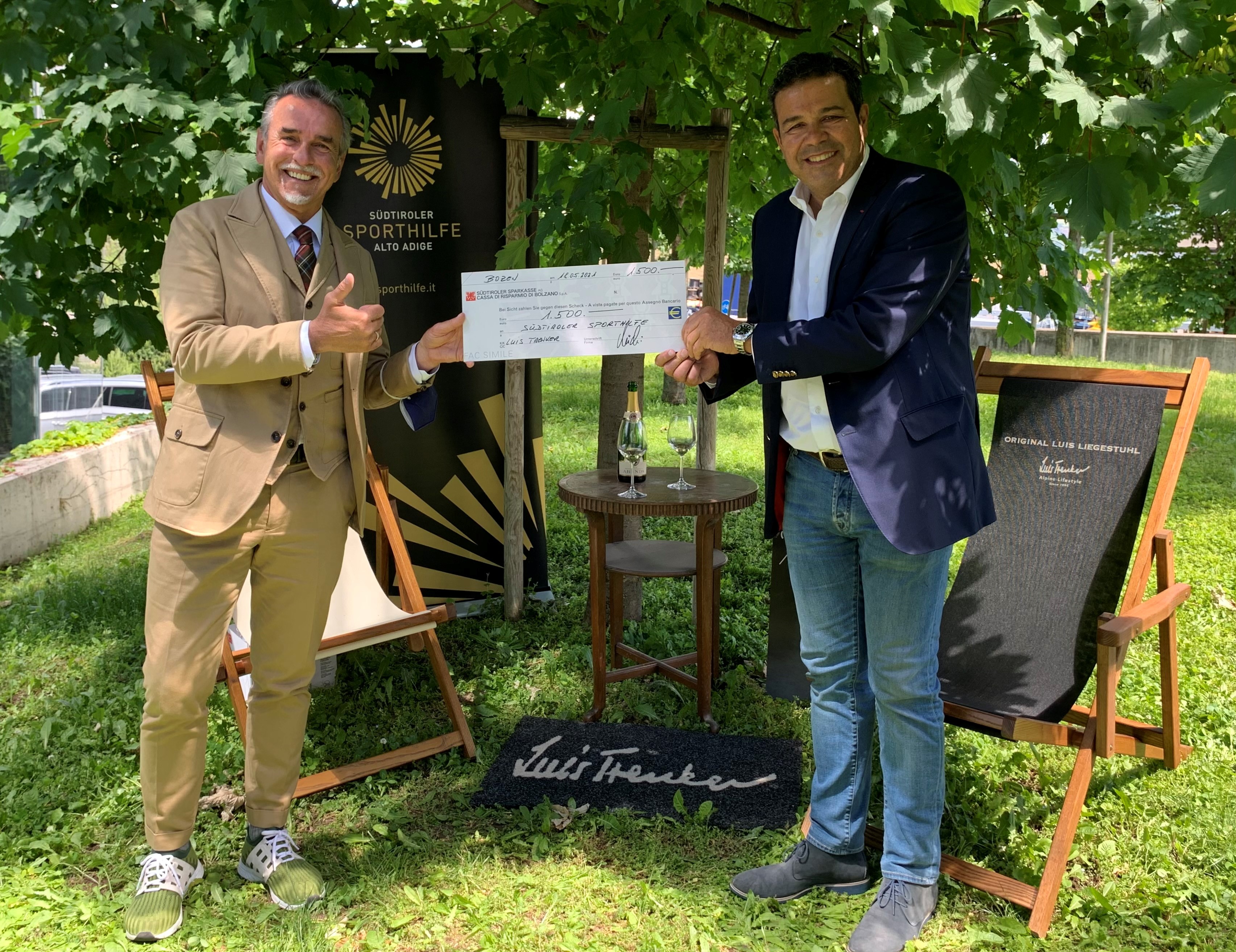 Luis Trenker dona 1.500 euro all'associazione Sporthilfe Alto Adige
