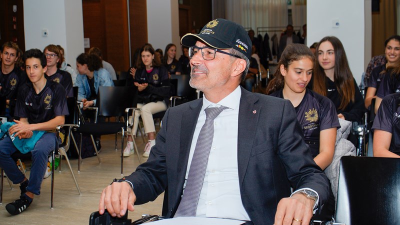 Il governatore provinciale e assessore allo sport Arno Kompatscher non ha perso l'occasione di essere presente alla cerimonia di premiazione degli sport estivi.