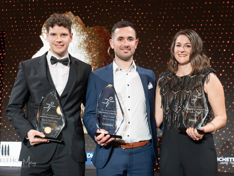 Für ihr Lebenswerk ausgezeichnet: Kevin Fischnaller, Alex Gruber, Nadya Ochner (v.l.n.r.)